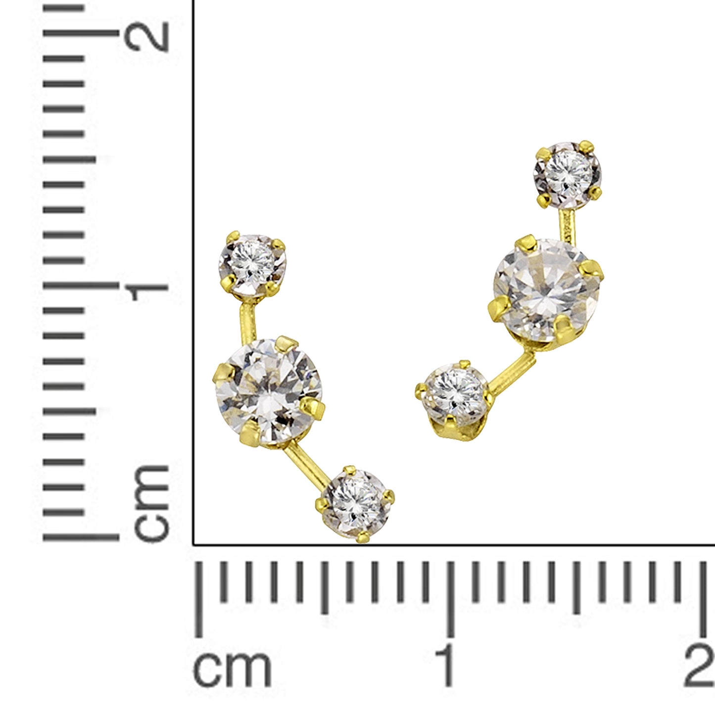 Ohrringe 333/- Gold 1,3cm Bergkristall