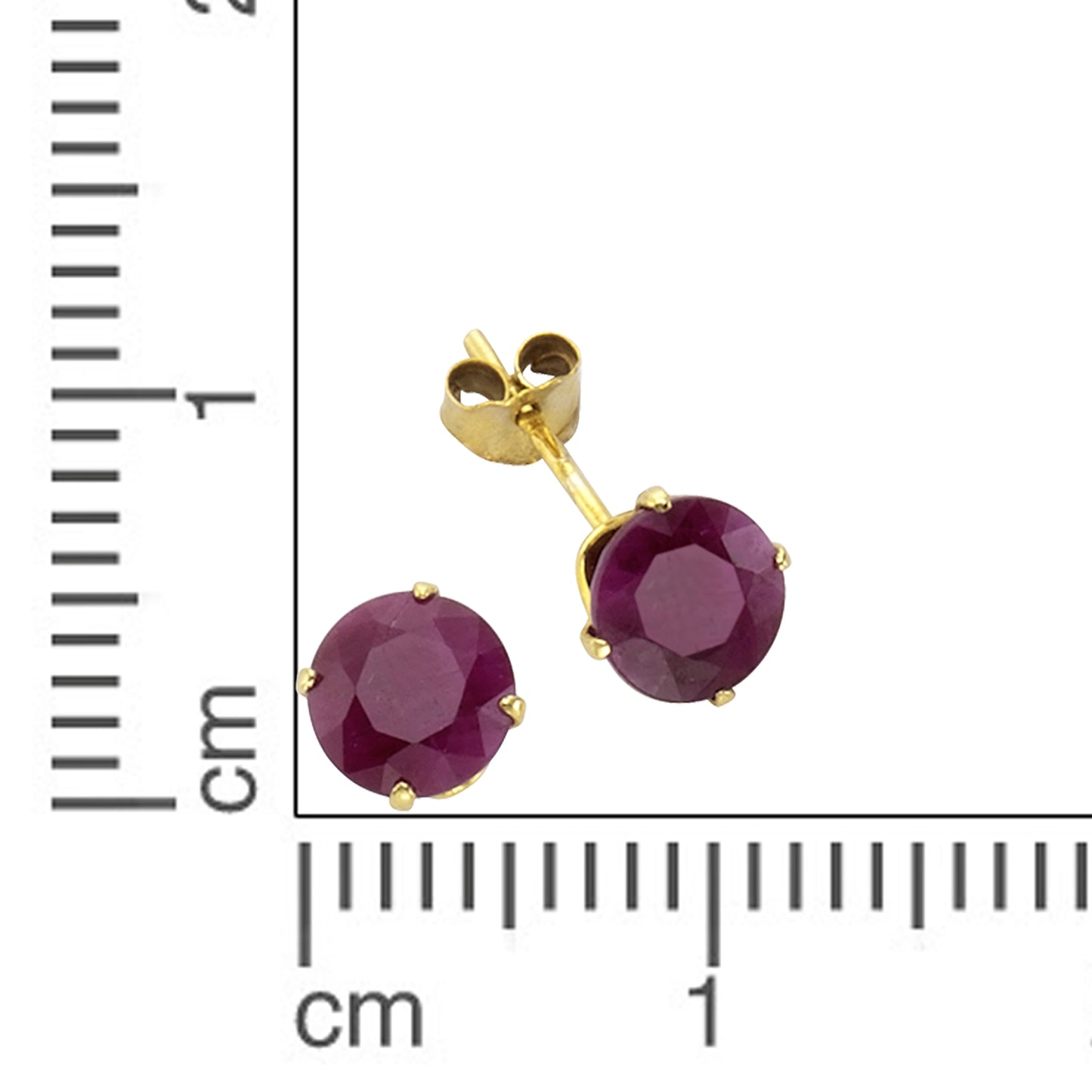 Ohrringe 333/- Gold 0,5cm Rubin