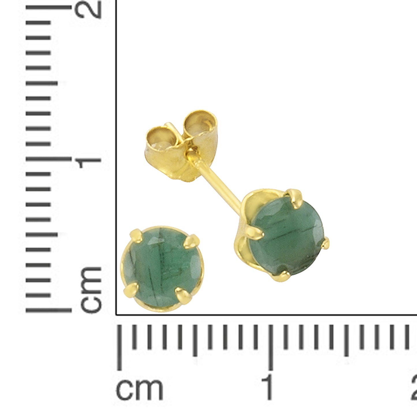 Ohrringe 333/- Gold 0,5cm Smaragd