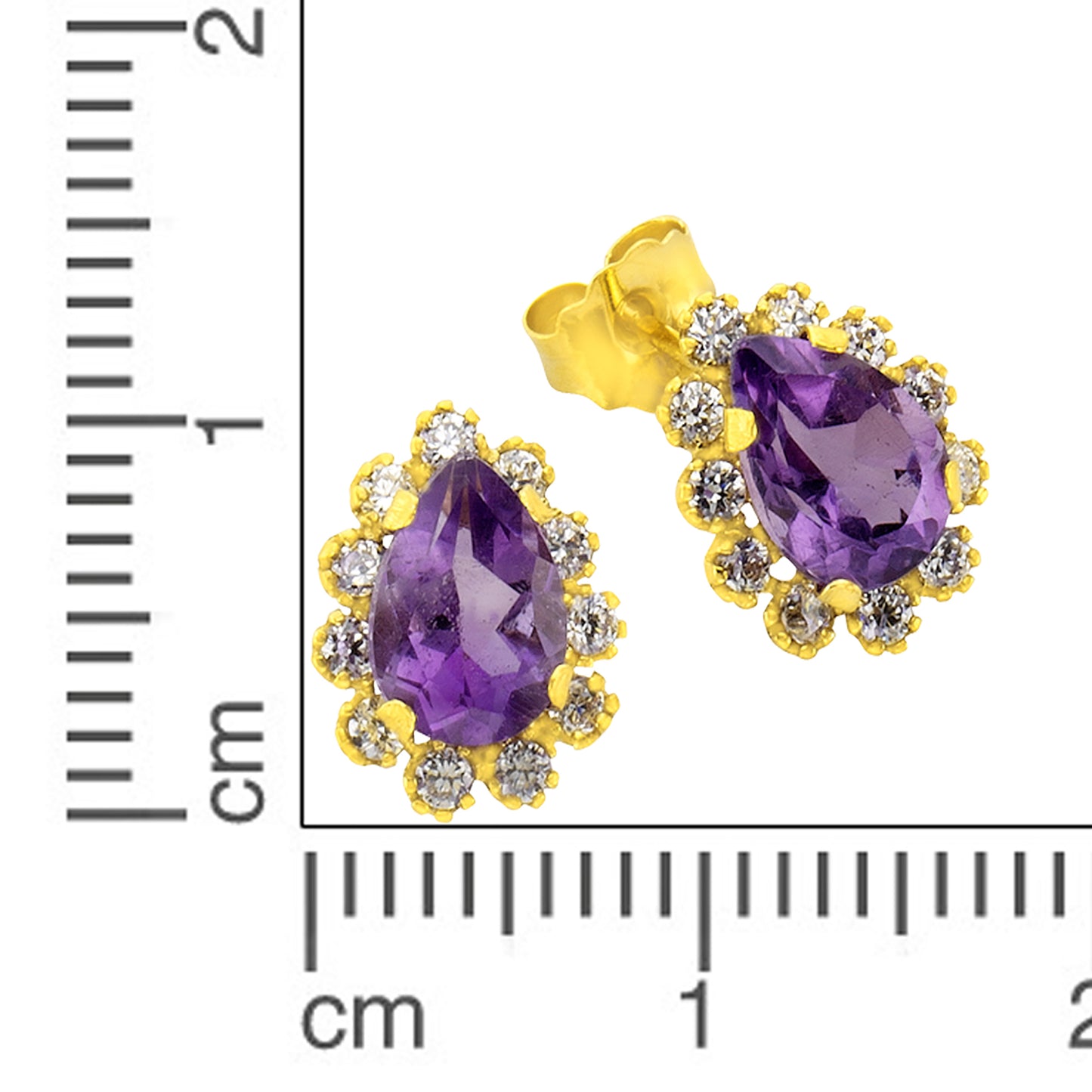 Ohrstecker 333/- Gold 1,0cm Amethyst
