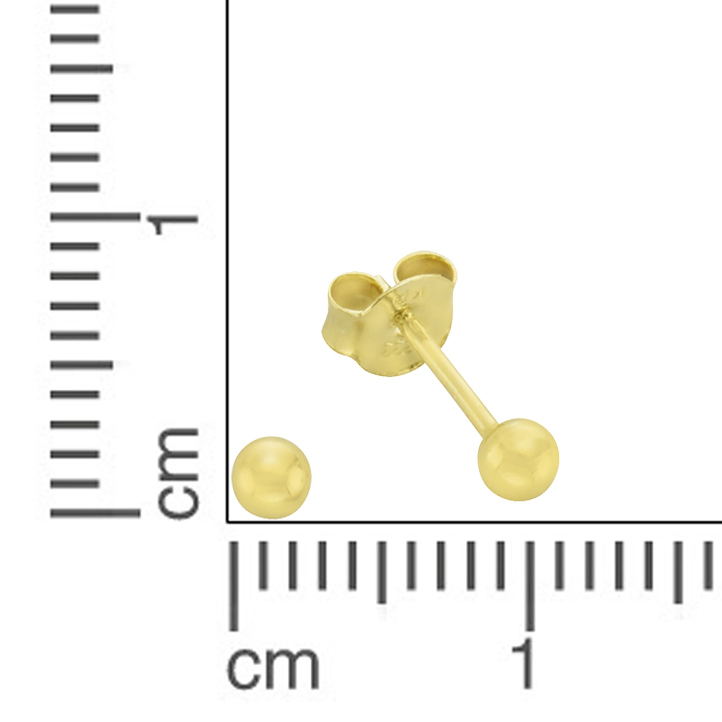 Ohrstecker 333/- Gold 0,3cm ohne
