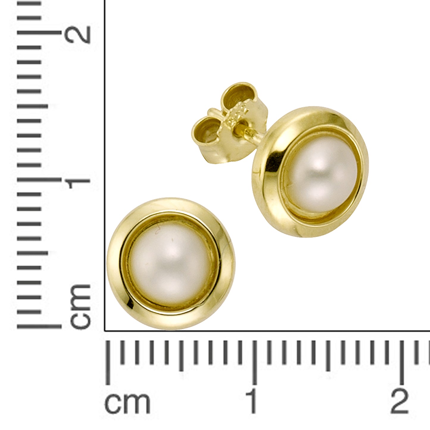 Ohrstecker 333/- Gold 0,7cm Süßwasserzuchtperle