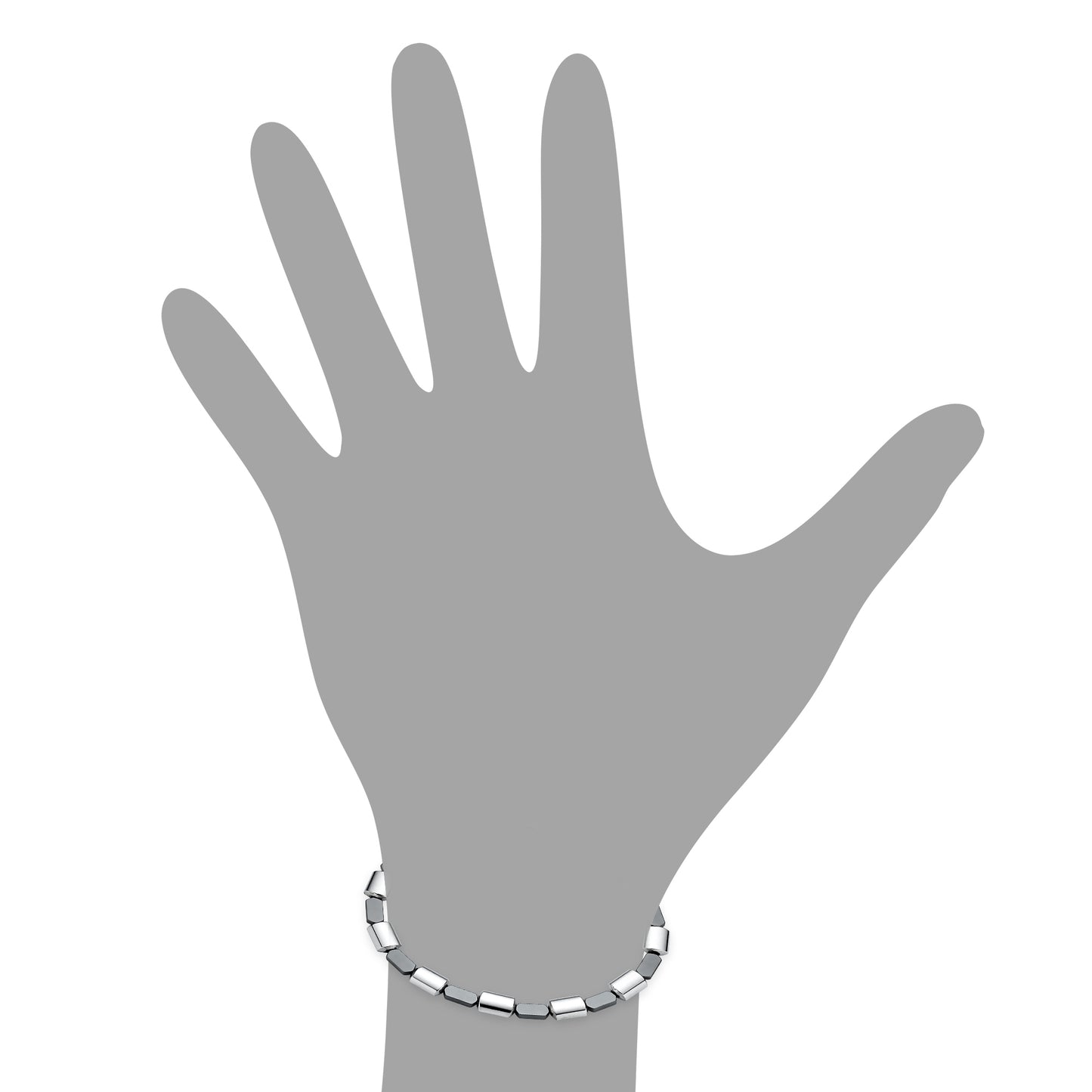 Armband Gliederkette Edelstahl 19cm