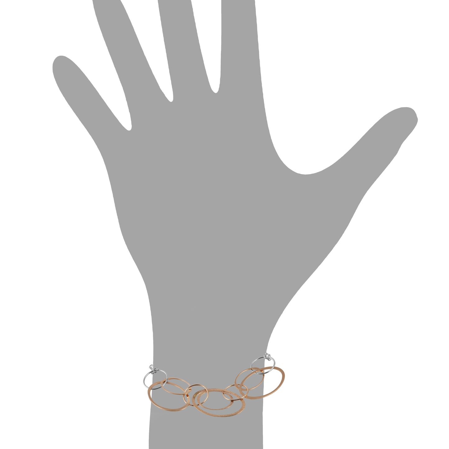 Armband 925/- Sterling Silber rotvergoldet 20cm