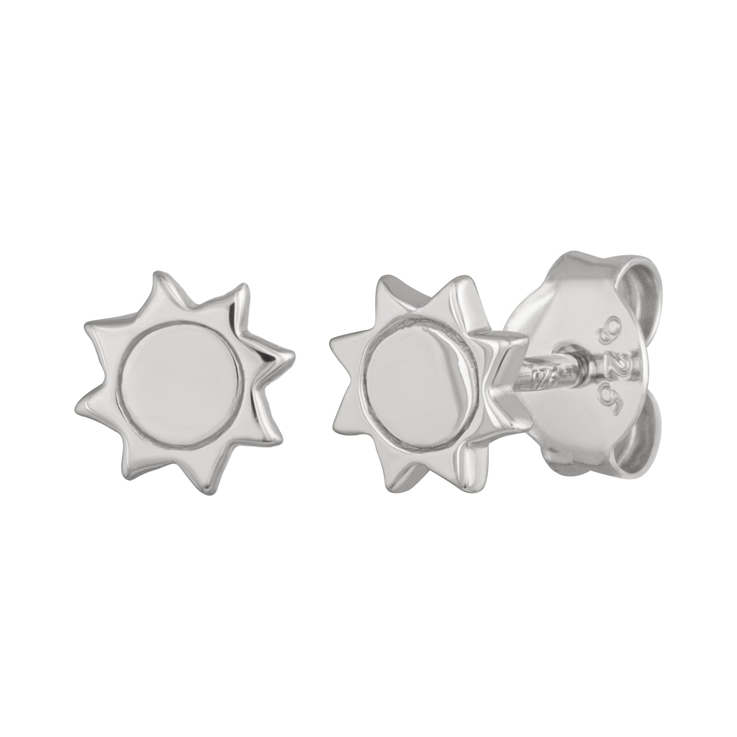 cai Ohrstecker 925/- Sterling Silber rhodiniert 0,6cm ohne
