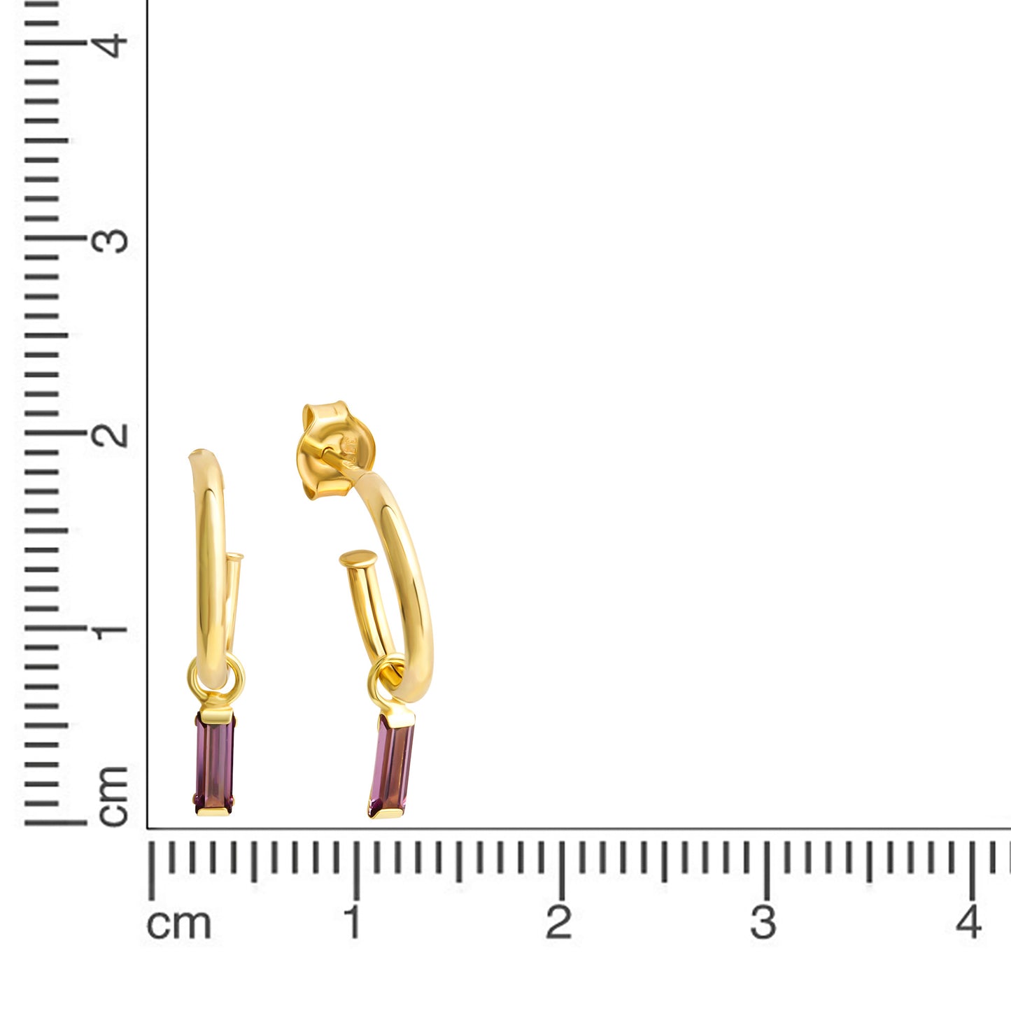Ohrhänger 333/- Gold 2,0cm Zirkonia