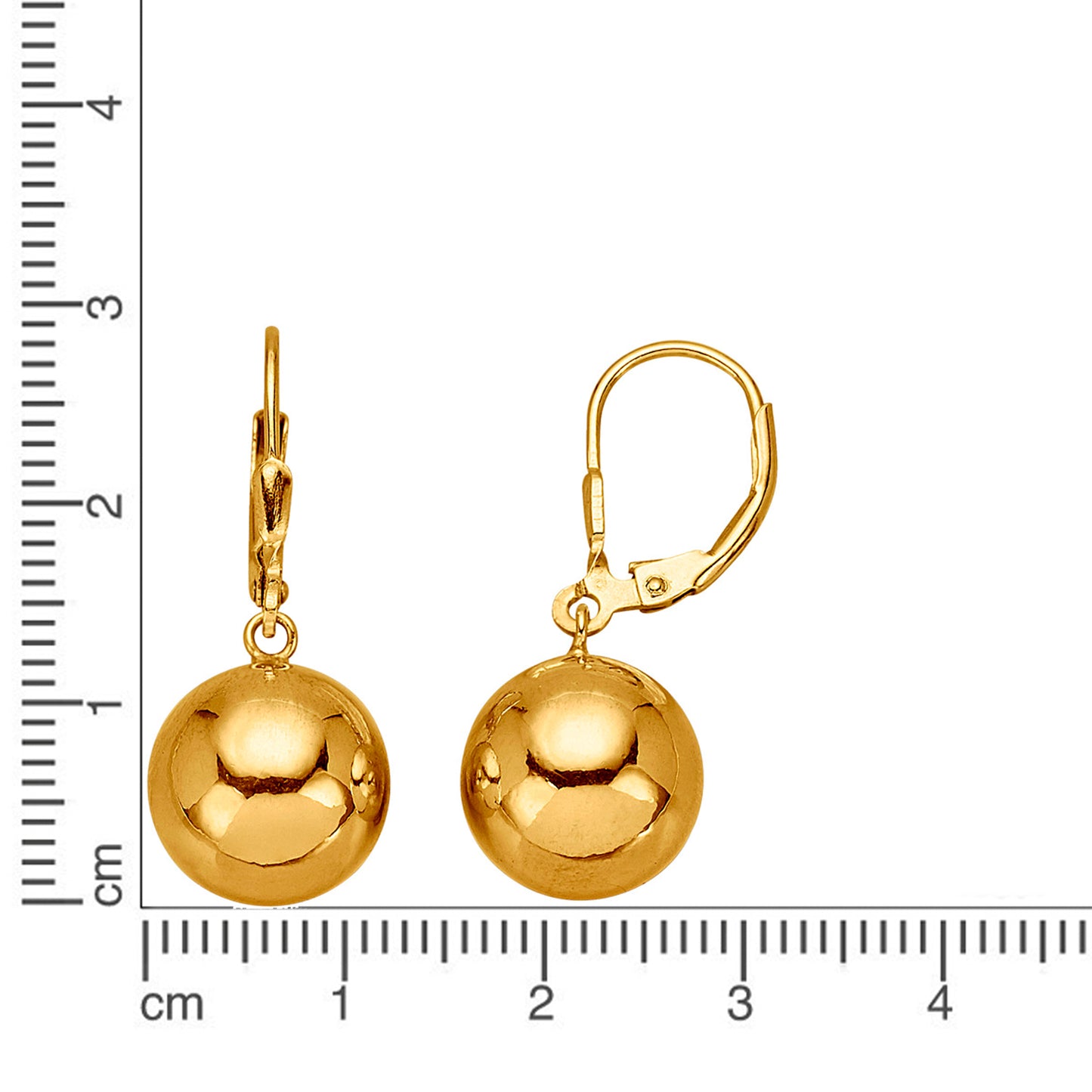 Ohrhänger 925/- Sterling Silber vergoldet 2,9cm ohne