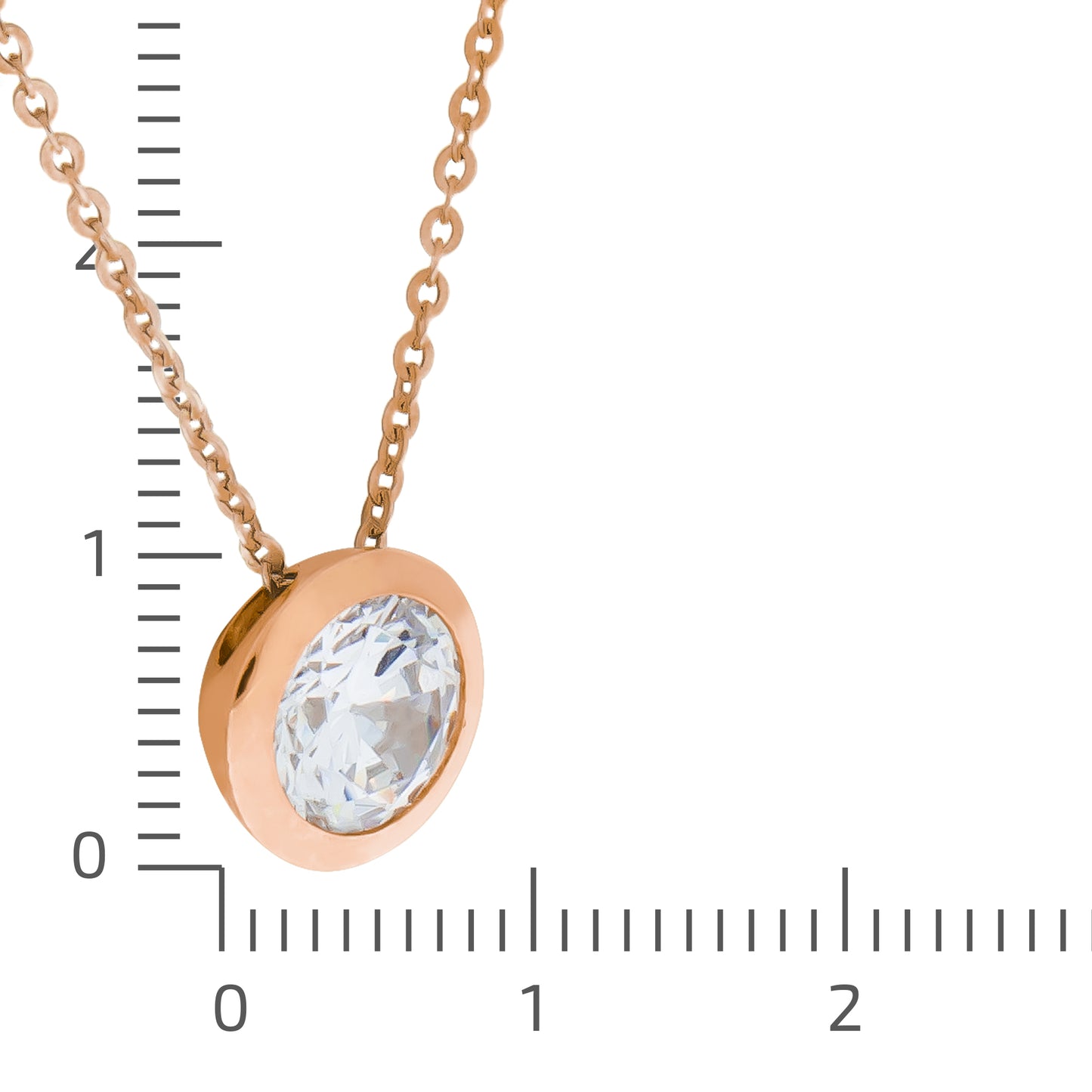 Collier Ankerkette 925/- Sterling Silber rotvergoldet 47,0cm Zirkonia