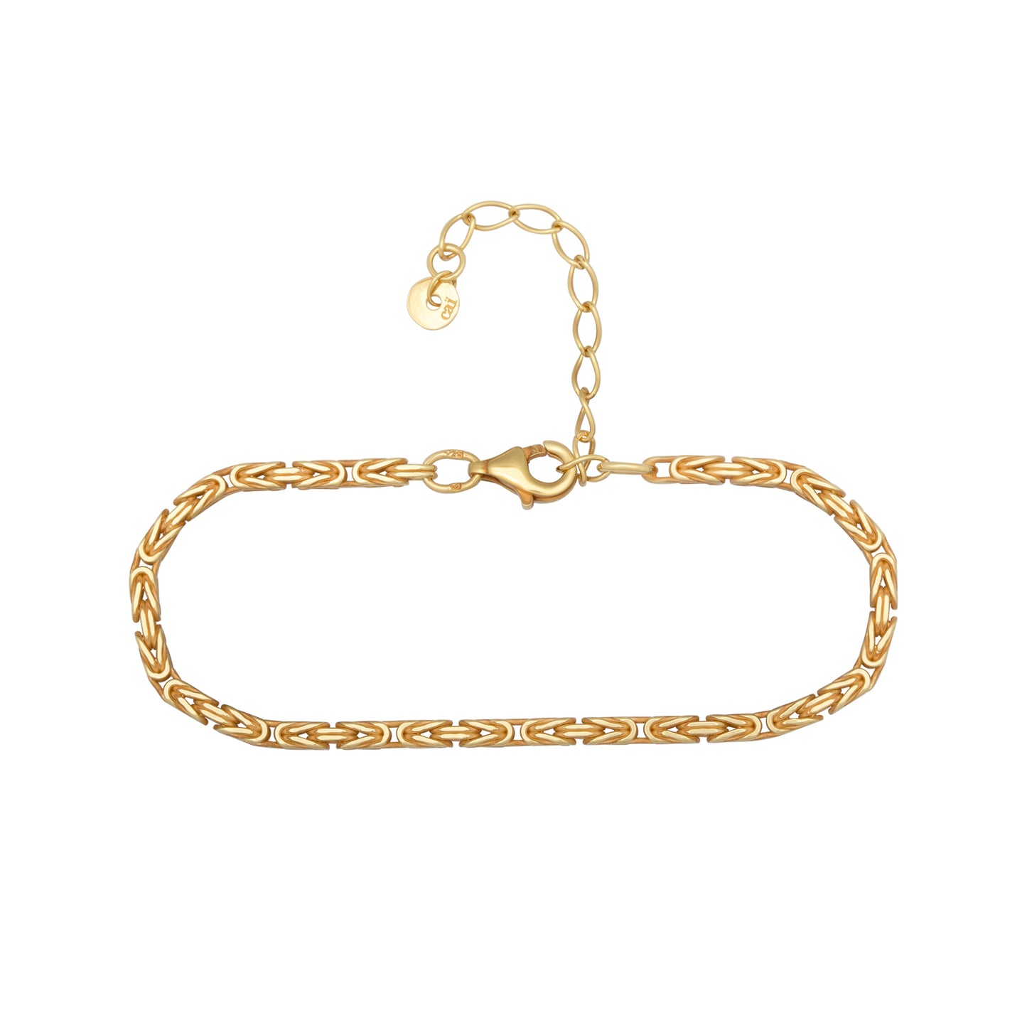 cai Armband Königskette 925/- Sterling Silber vergoldet 19,0cm