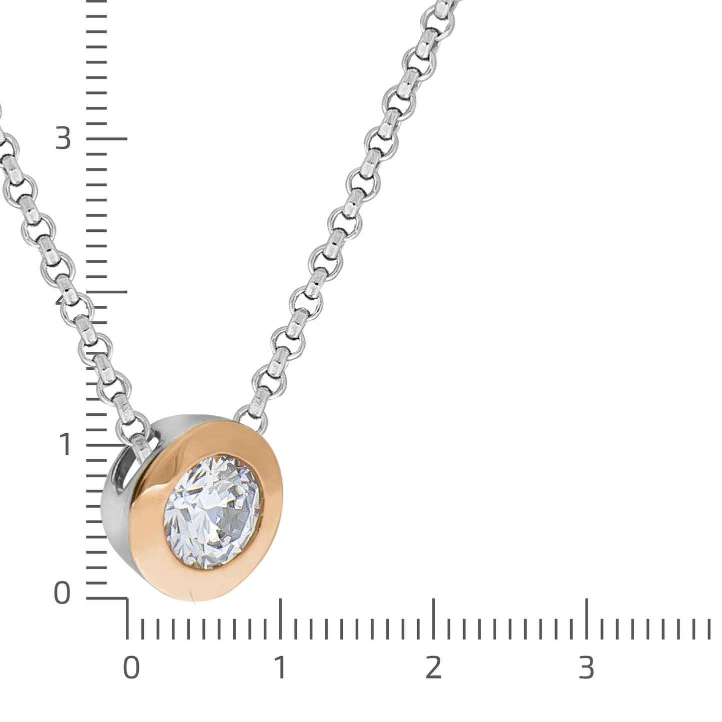 Collier Ankerkette 925/- Sterling Silber rhodiniert 42cm Zirkonia