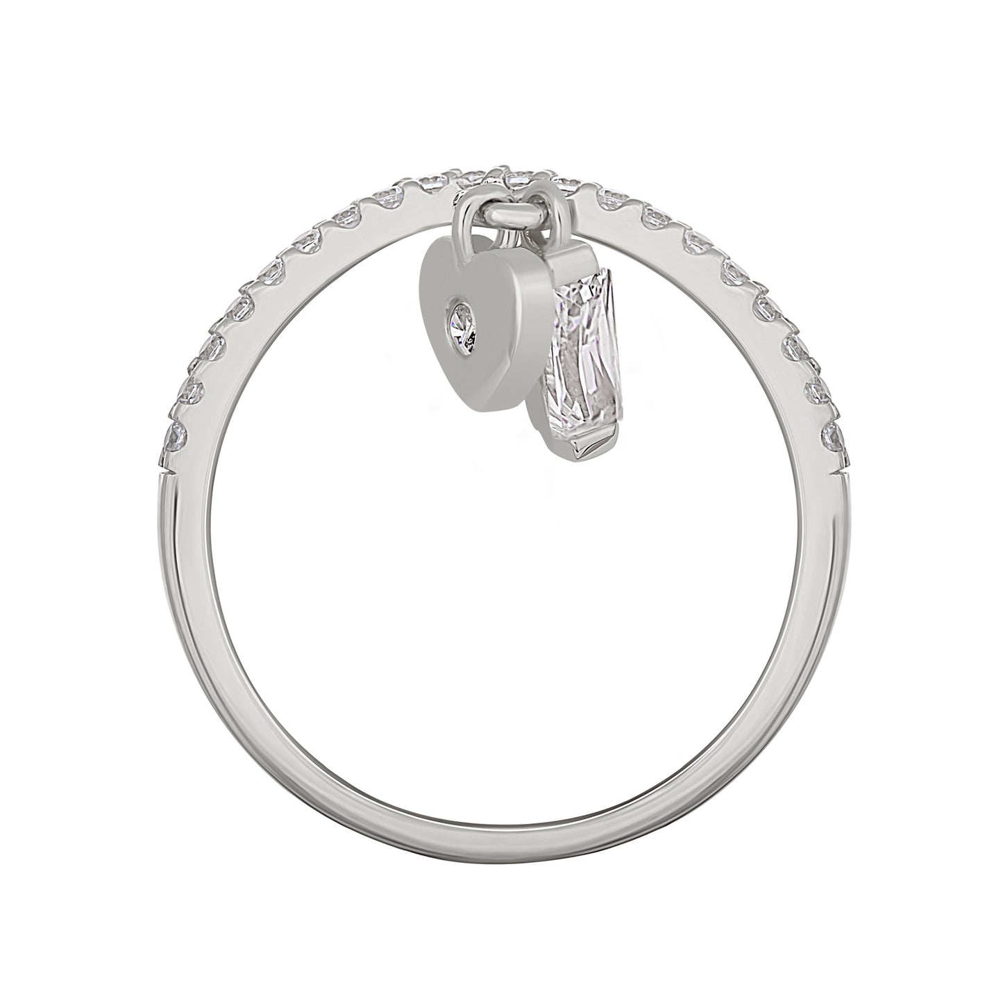 cai Ring 925/- Sterling Silber rhodiniert Zirkonia