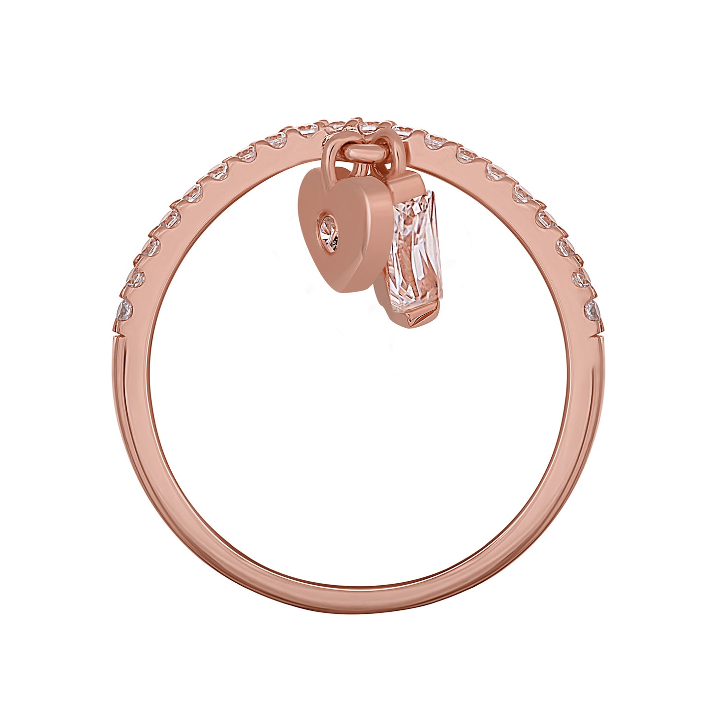 cai Ring 925/- Sterling Silber rotvergoldet Zirkonia