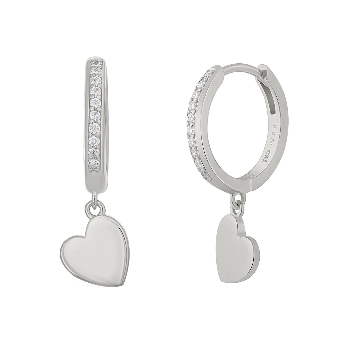 cai Creole 925/- Sterling Silber rhodiniert 2,3cm Zirkonia