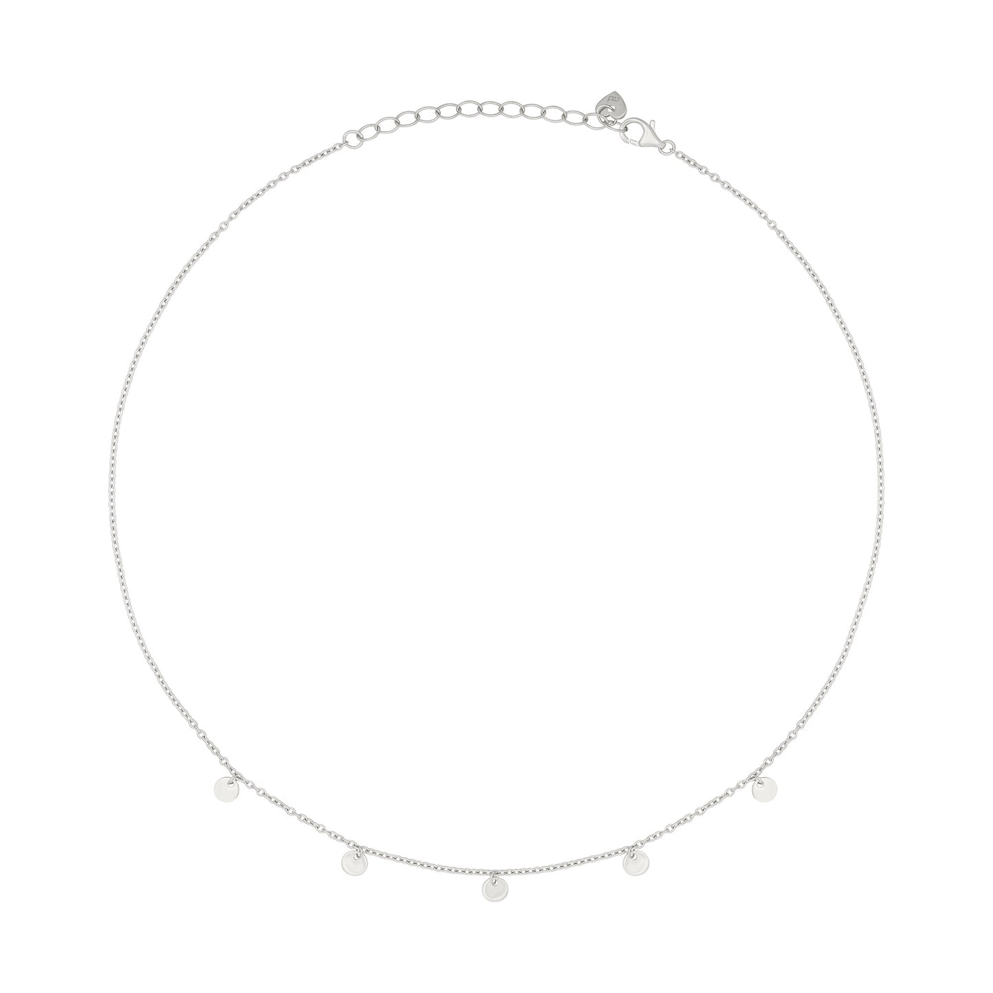 cai Collier Ankerkette 925/- Sterling Silber rhodiniert 43,0cm