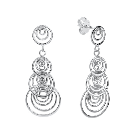 Ohrstecker 925/- Sterling Silber rhodiniert 3,6cm