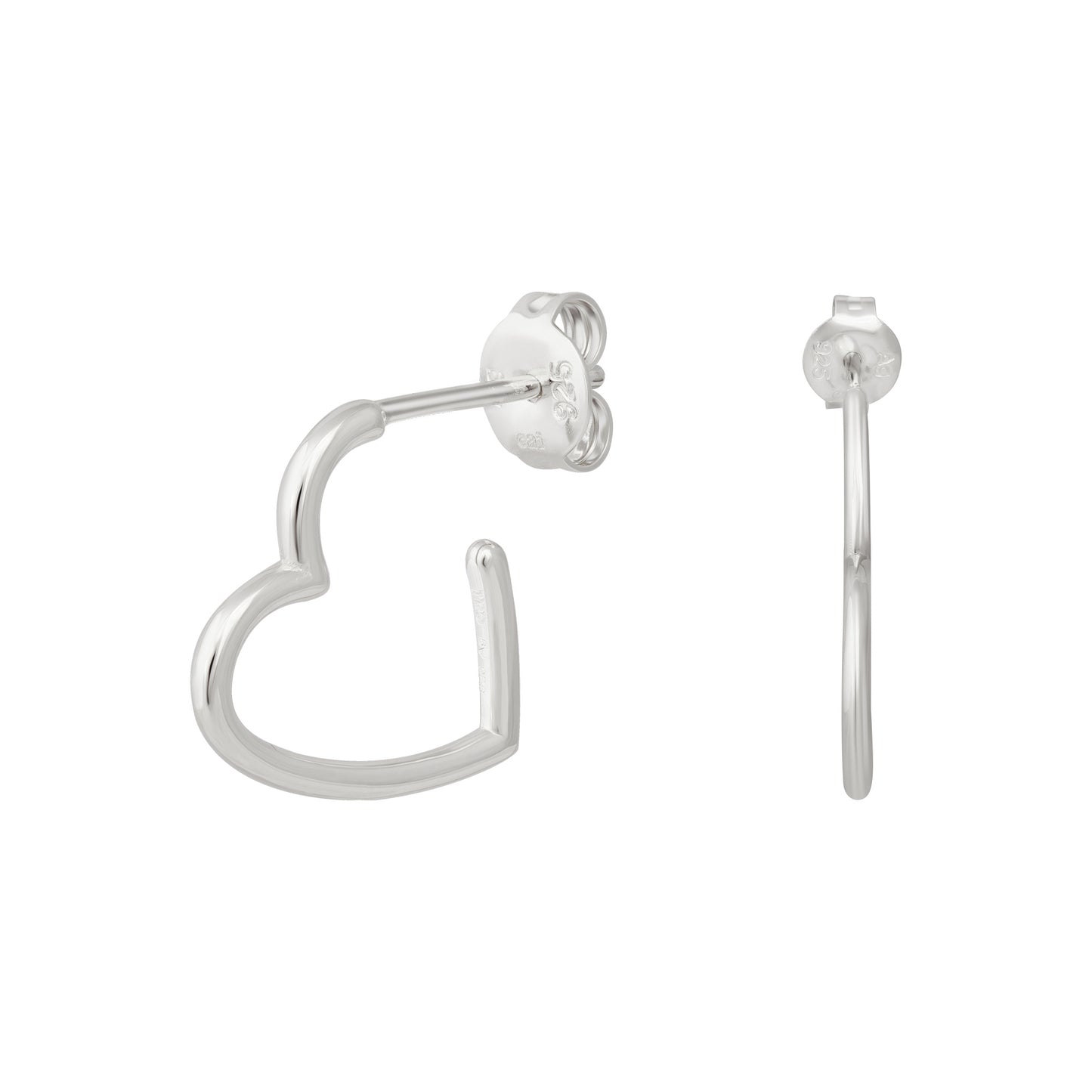 cai Creole 925/- Sterling Silber rhodiniert 1,5cm ohne Stein