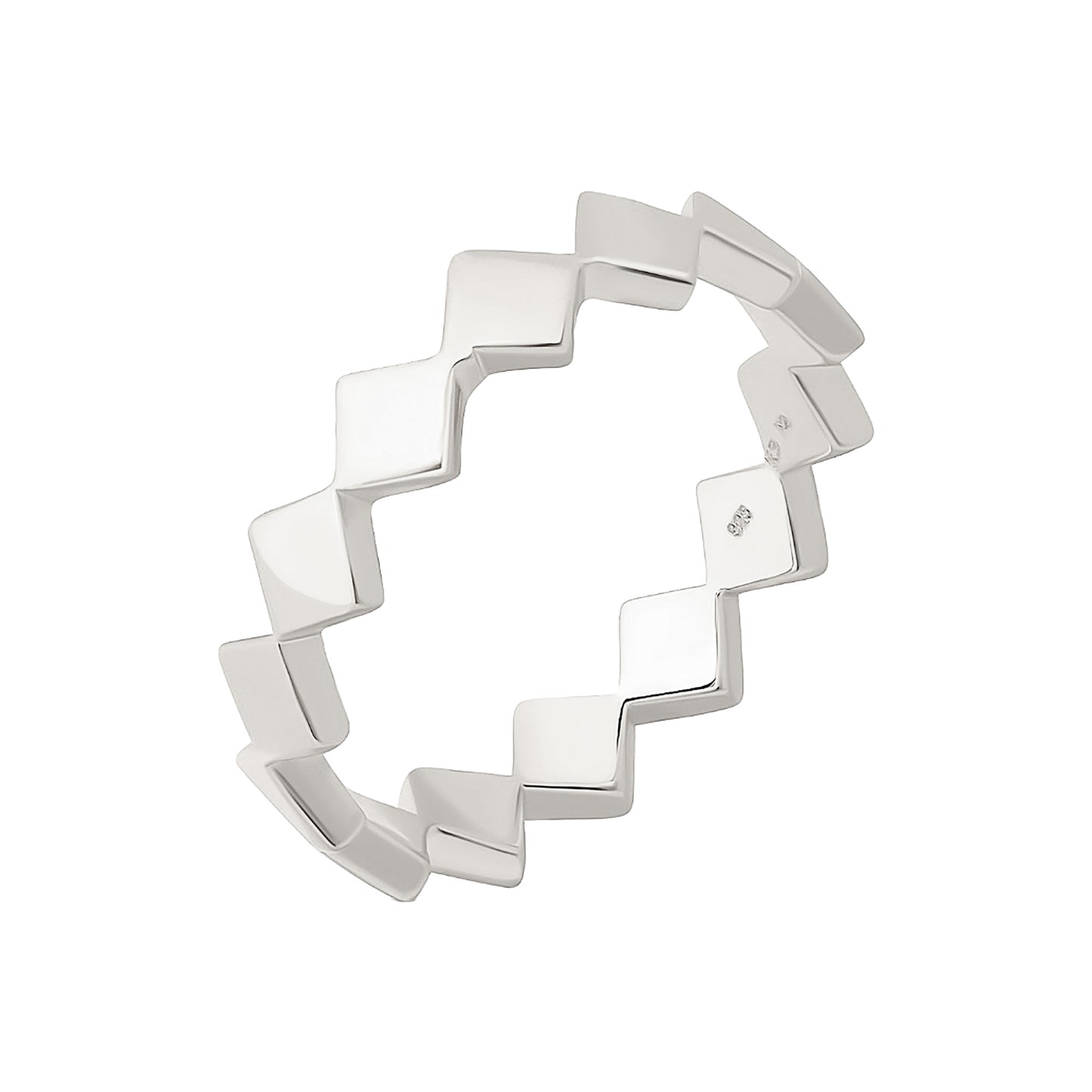 cai Ring 925/- Sterling Silber rhodiniert ohne Stein