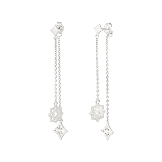 cai Ohrringe 925/- Sterling Silber rhodiniert 5,0cm ohne