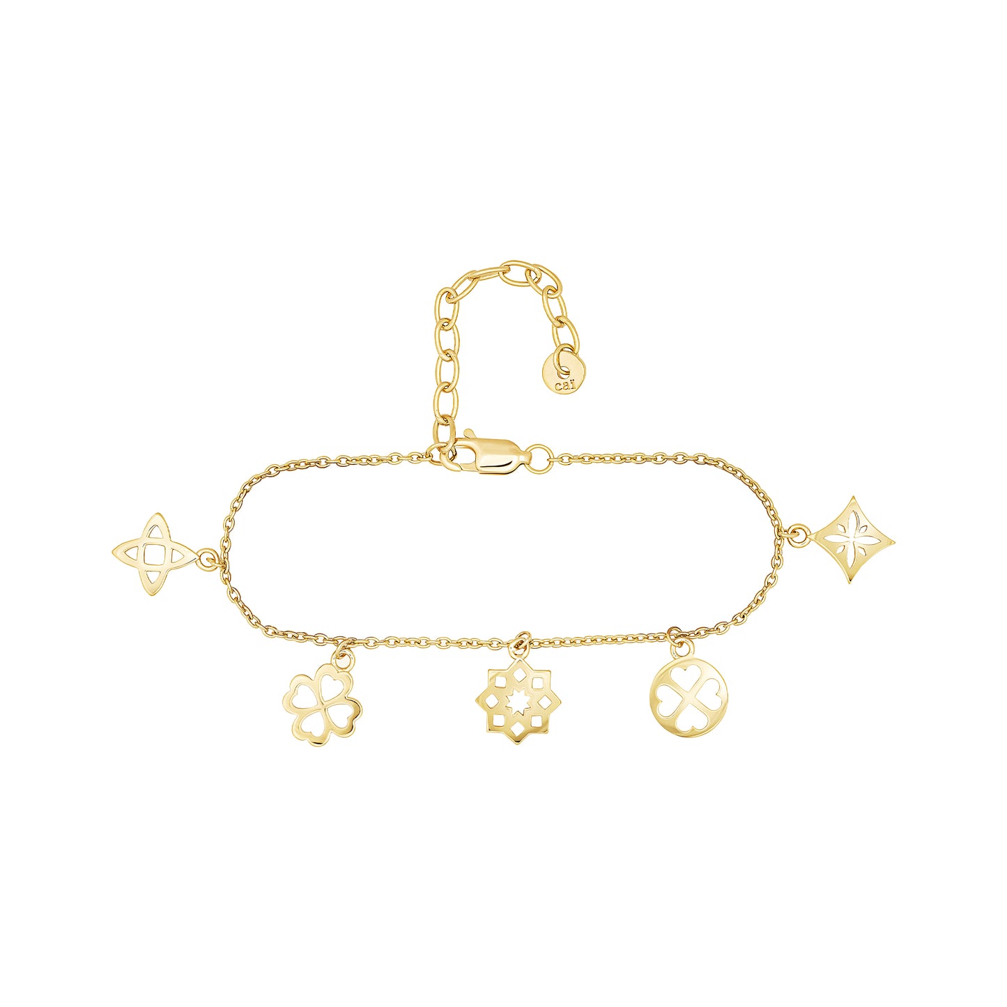 cai Armband Ankerkette 925/- Sterling Silber vergoldet 19,0cm