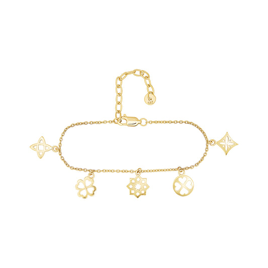 cai Armband Ankerkette 925/- Sterling Silber vergoldet 19,0cm