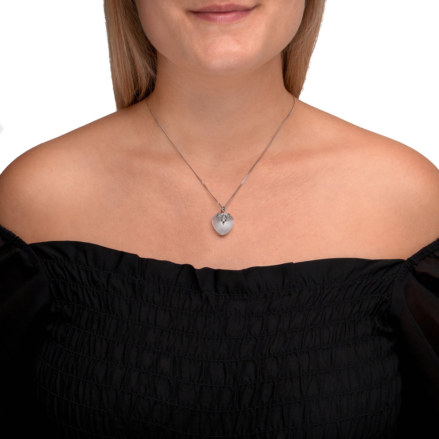 Halskette Ankerkette 925/- Sterling Silber rhodiniert 45cm Katzenauge