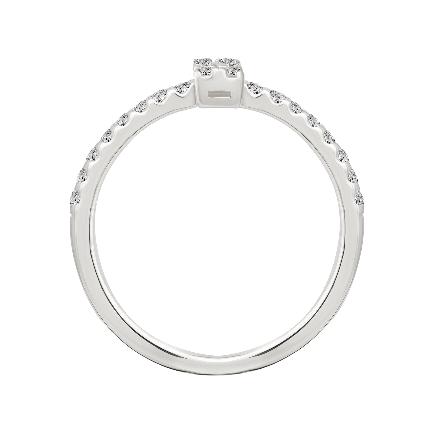 cai Ring 925/- Sterling Silber rhodiniert Zirkonia