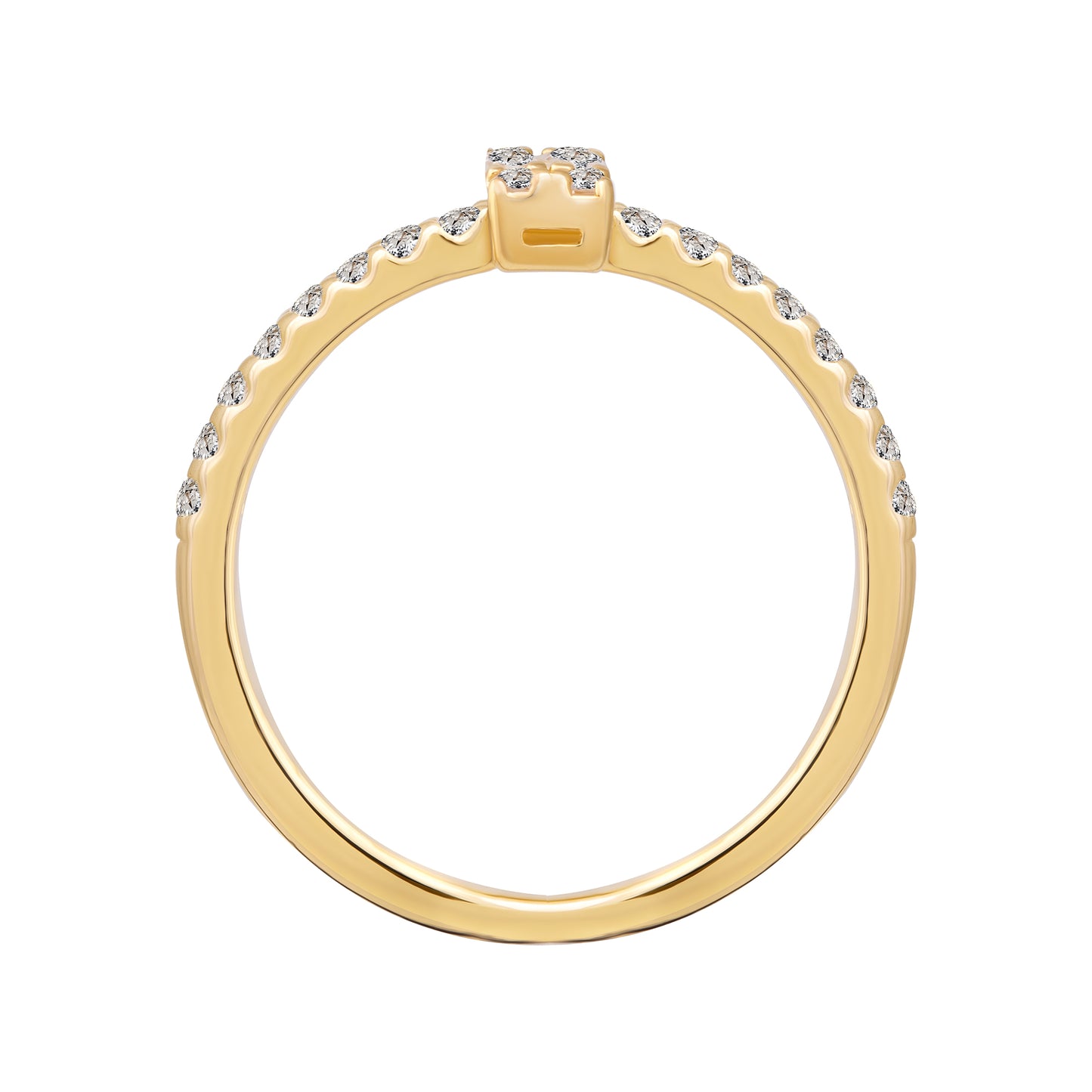 cai Ring 925/- Sterling Silber vergoldet Zirkonia