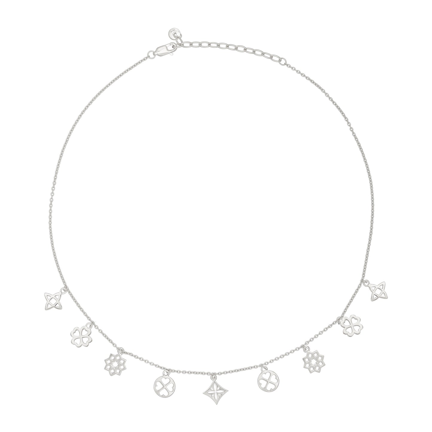 cai Collier Ankerkette 925/- Sterling Silber rhodiniert 43,0cm