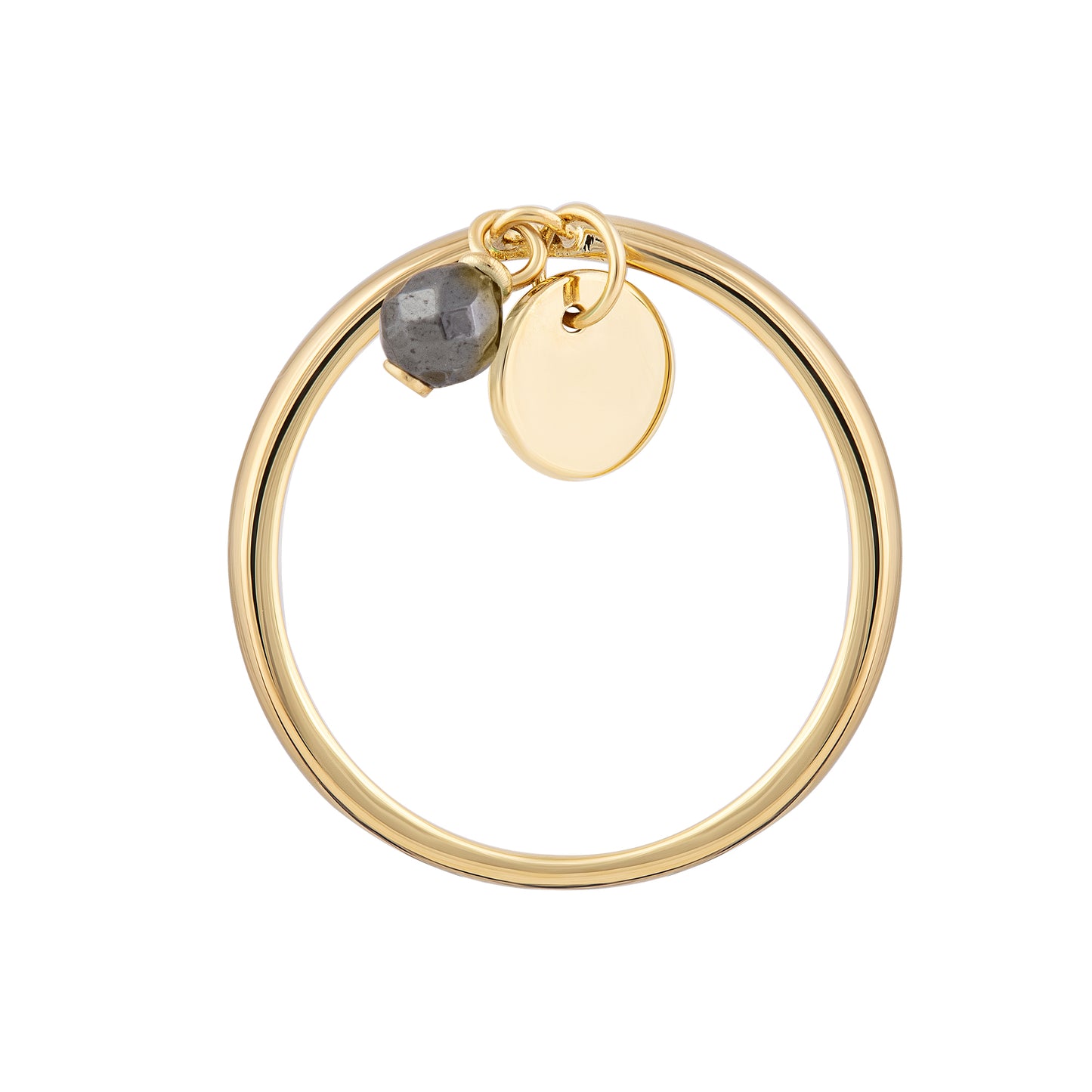 cai Ring 925/- Sterling Silber vergoldet Hämatit