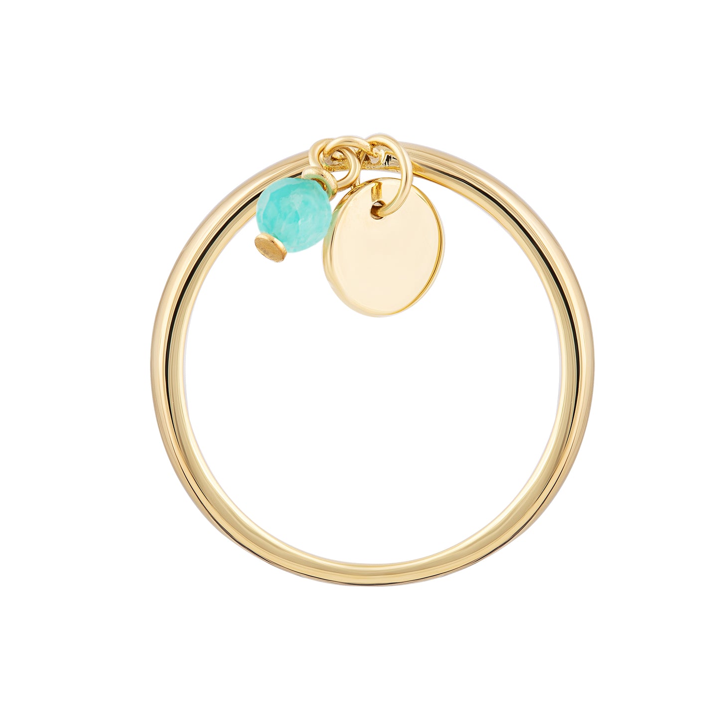 cai Ring 925/- Sterling Silber vergoldet Amazonit