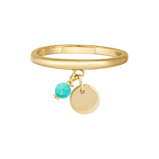 cai Ring 925/- Sterling Silber vergoldet Amazonit