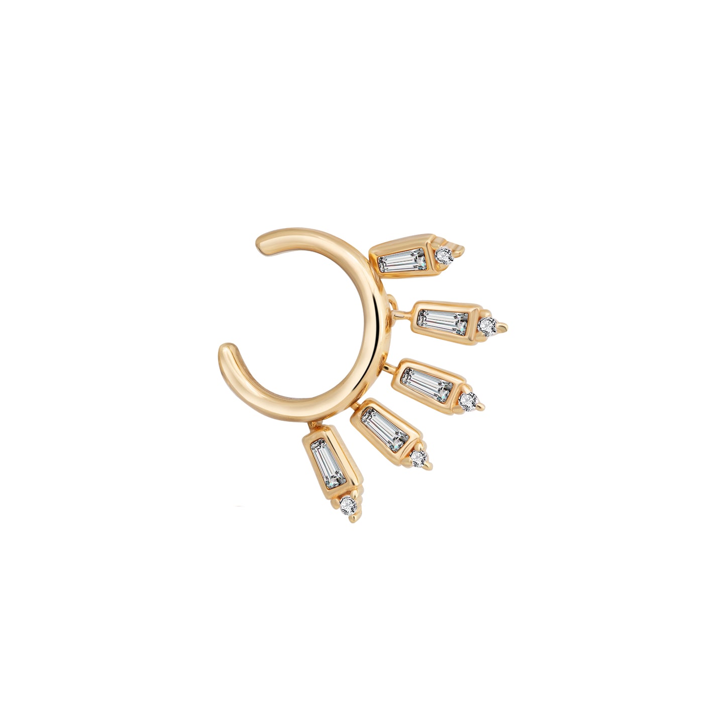cai Ear Cuff 925/- Sterling Silber vergoldet 0,9cm Zirkonia