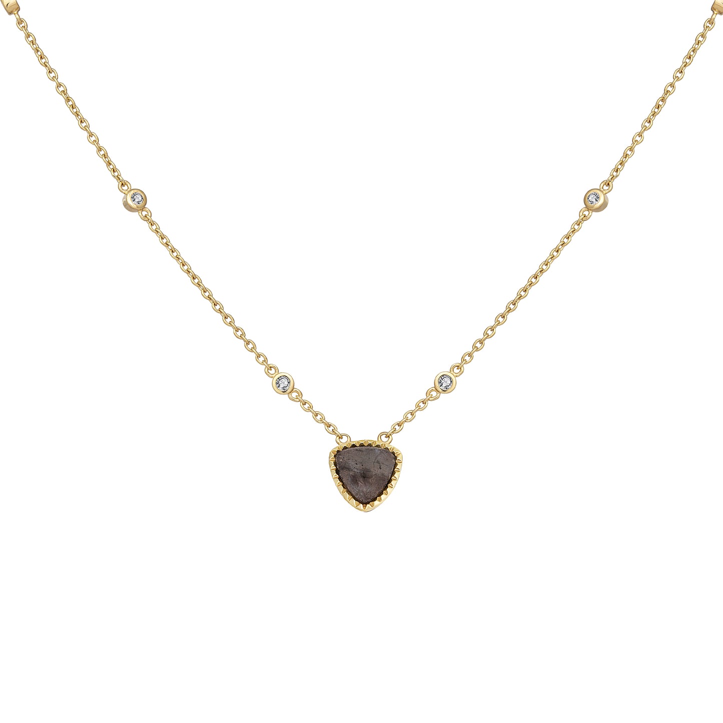 cai Collier Ankerkette 925/- Sterling Silber vergoldet 45,0cm Labradorit