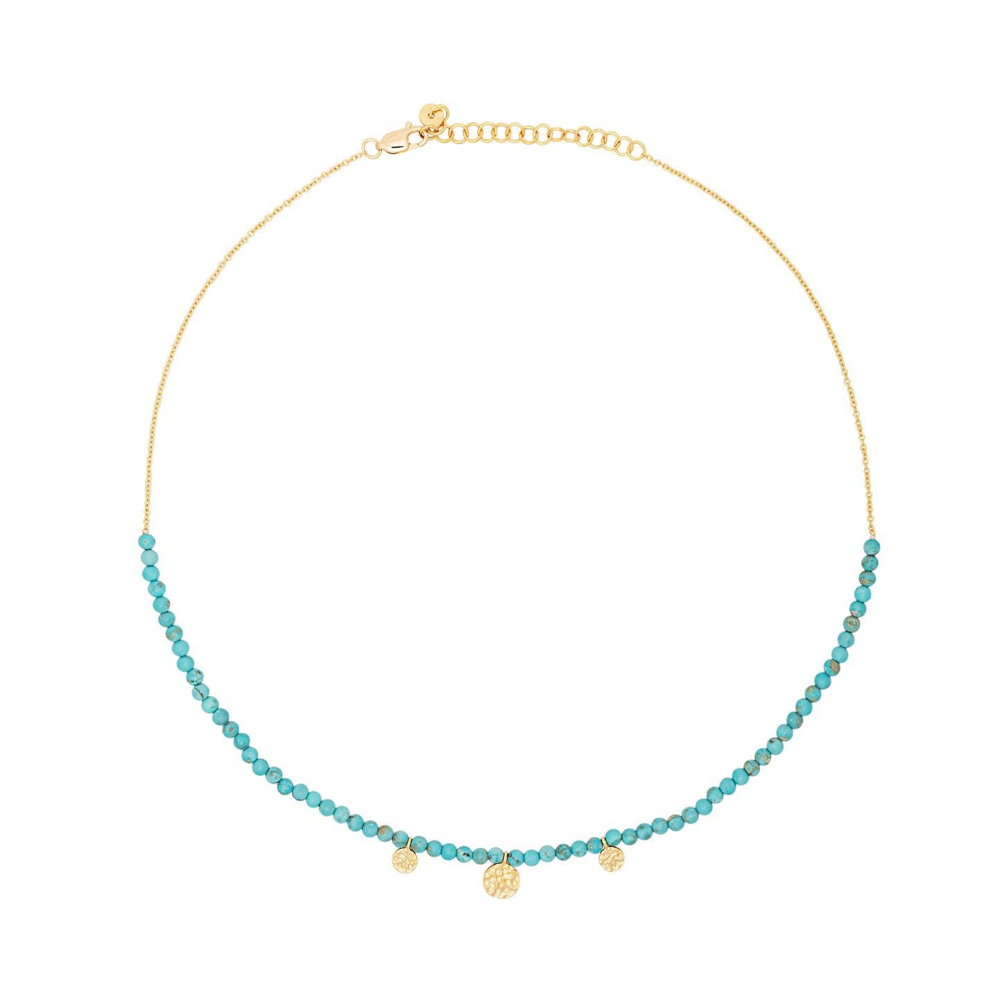 cai Halskette Ankerkette 925/- Sterling Silber vergoldet 45,0cm Howlith