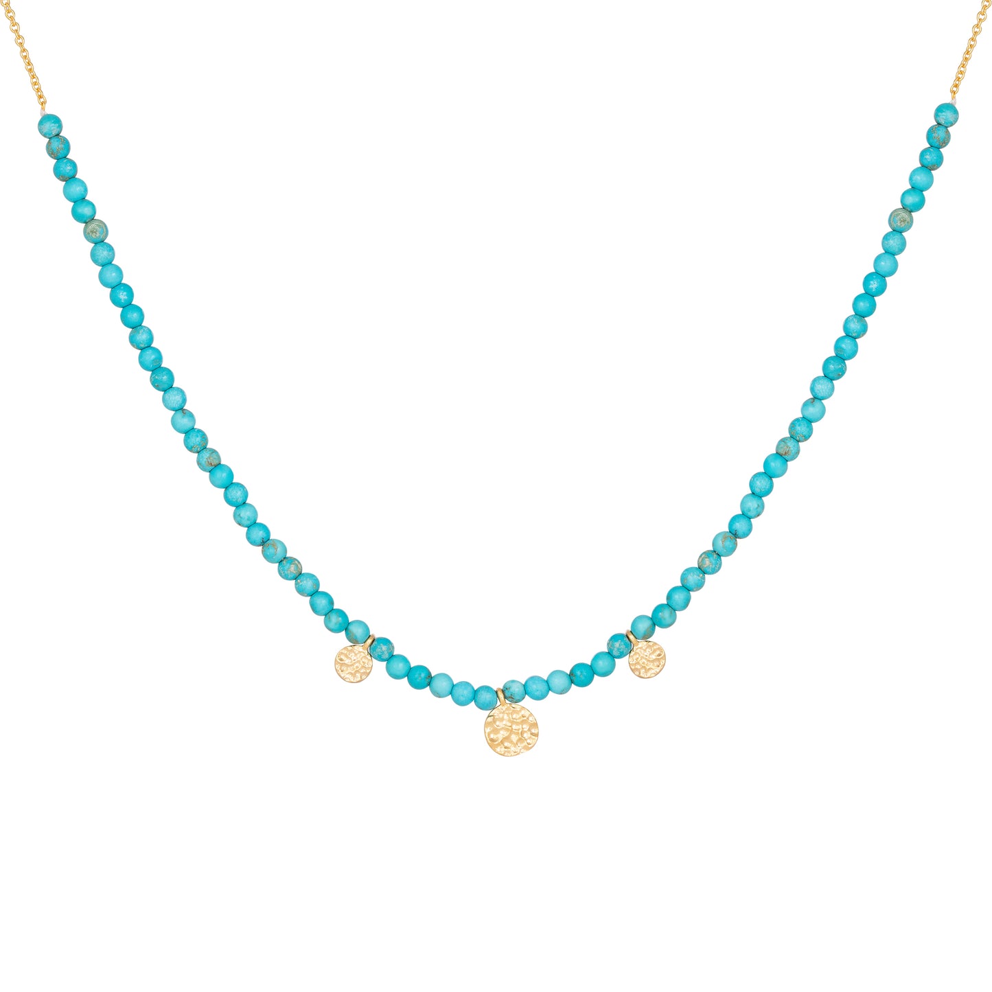 cai Halskette Ankerkette 925/- Sterling Silber vergoldet 45,0cm Howlith