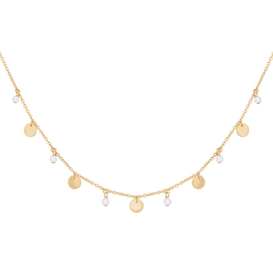 cai Collier Ankerkette 925/- Sterling Silber vergoldet 43,0cm Rosenquarz