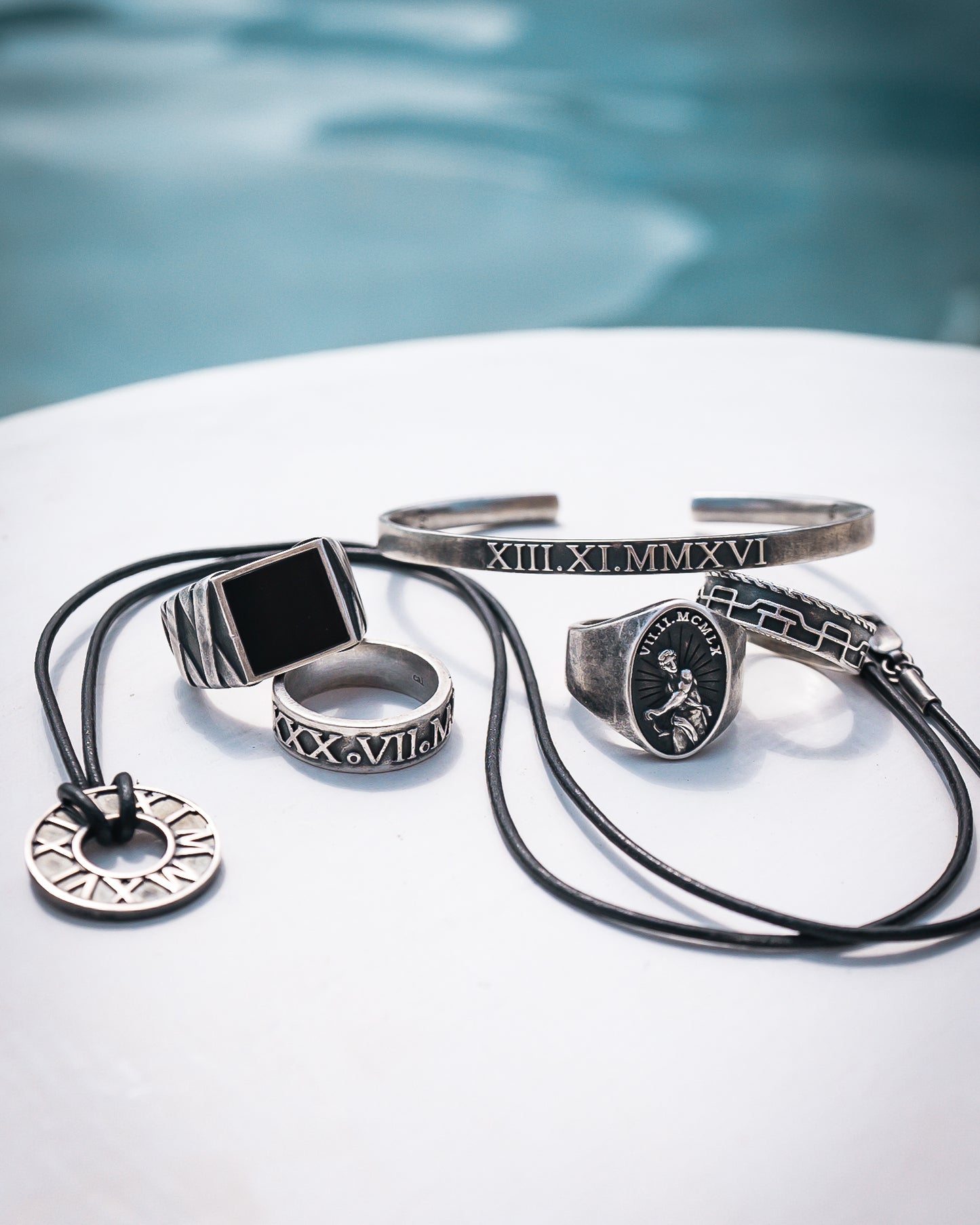 cai Ring 925/- Sterling Silber oxidiert Spinell 0,0012ct