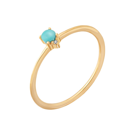 cai Ring 925/- Sterling Silber vergoldet Türkis