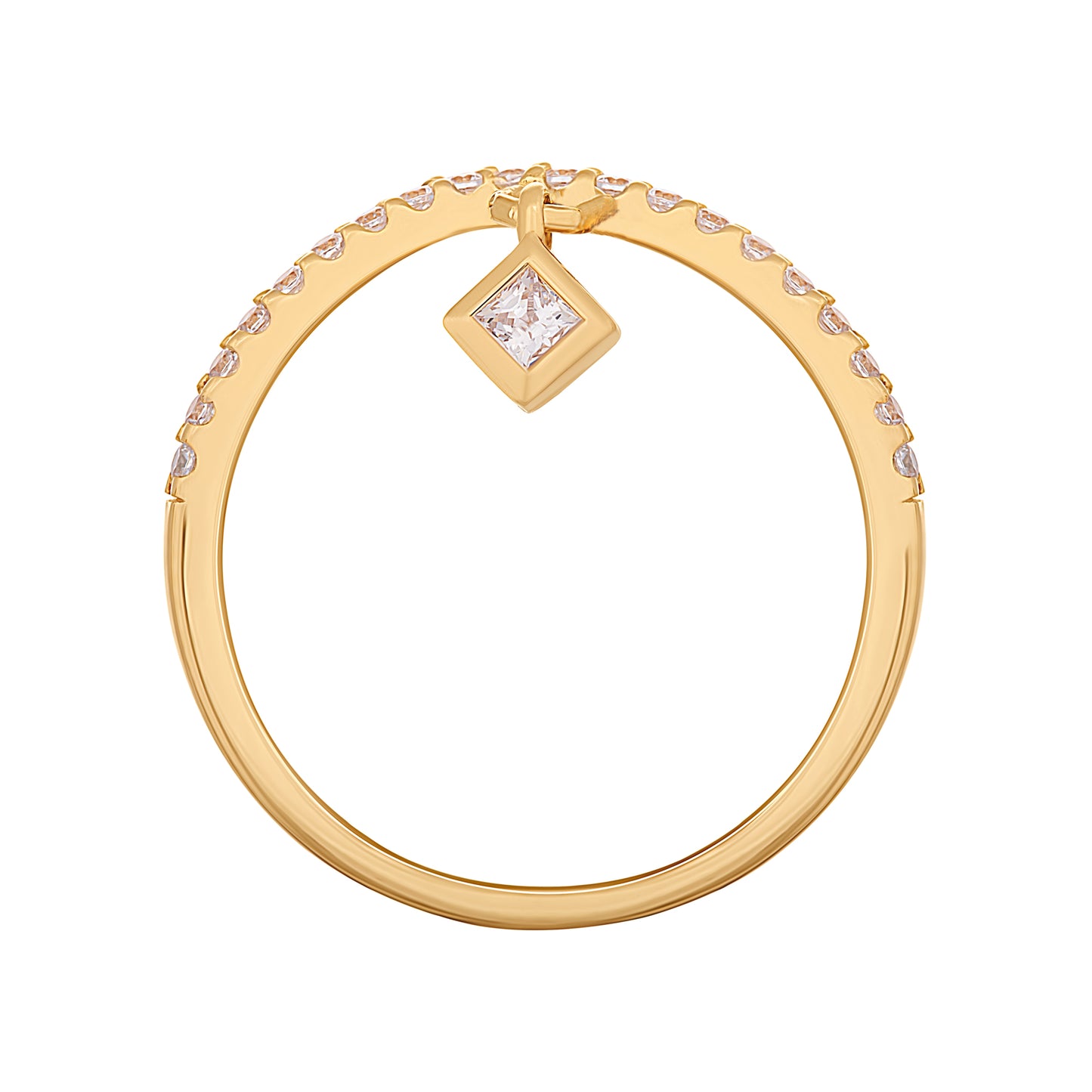 cai Ring 925/- Sterling Silber vergoldet Zirkonia
