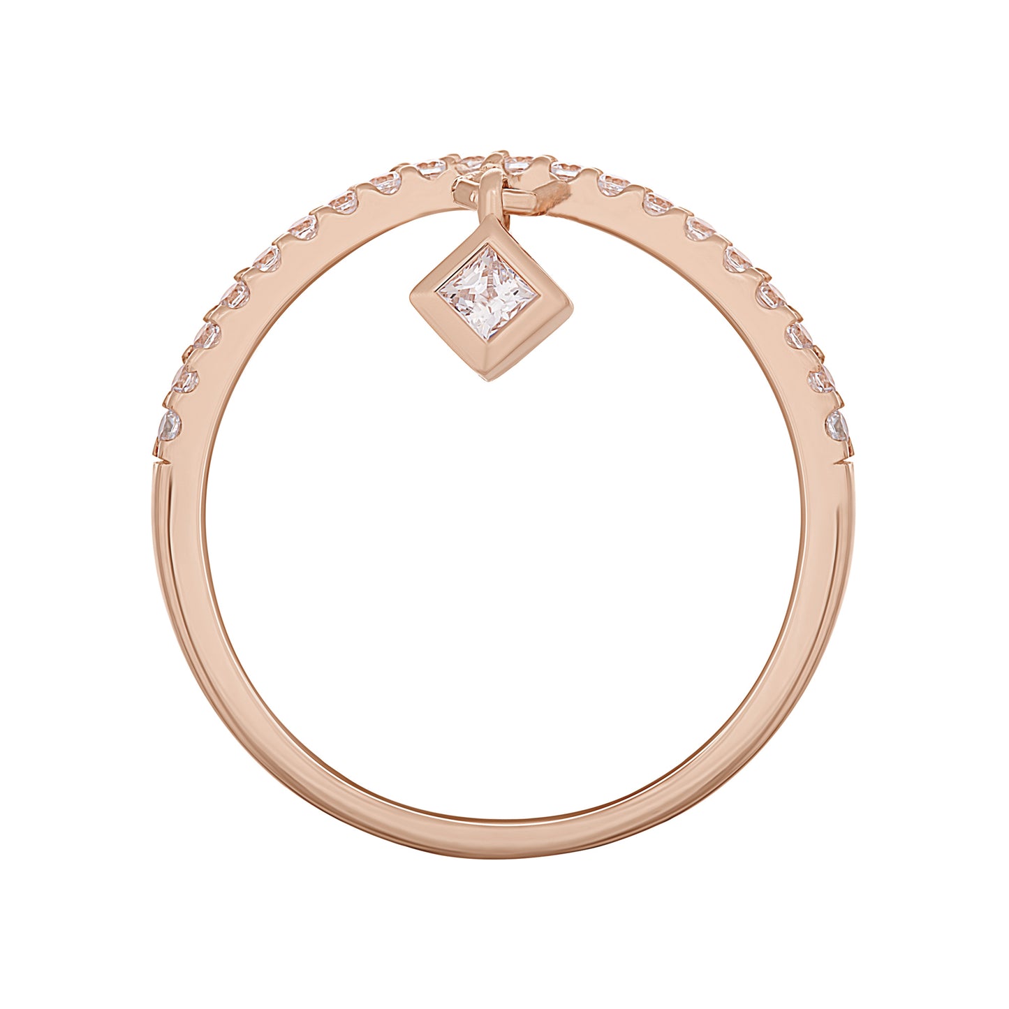 cai Ring 925/- Sterling Silber rotvergoldet Zirkonia