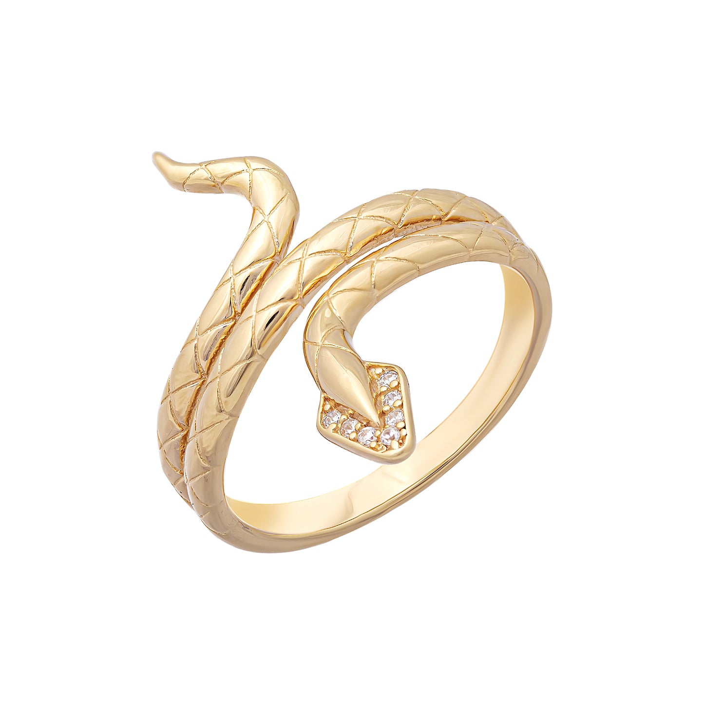 cai Ring 925/- Sterling Silber vergoldet Zirkonia