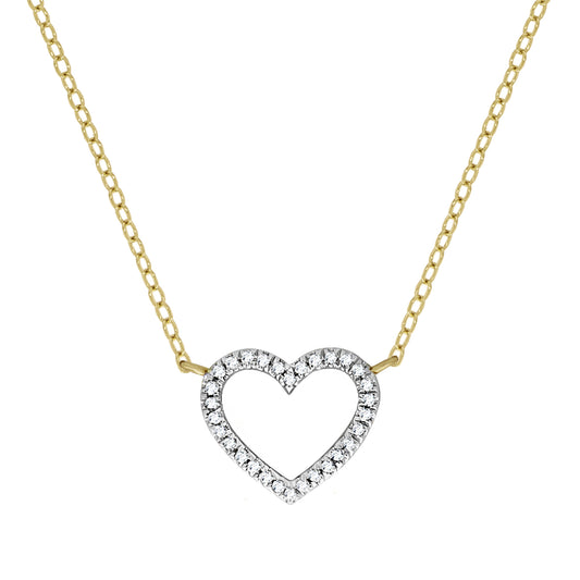 Collier Ankerkette 375/- Gold rhodiniert (teil) 45,0cm Diamant 0,055ct