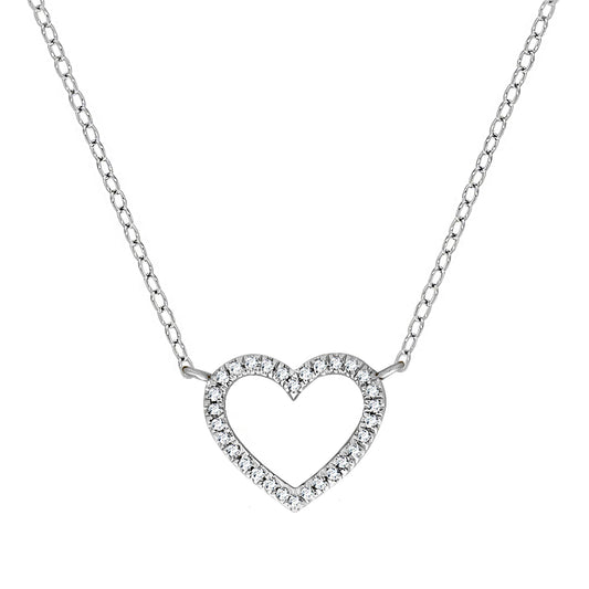 Collier 375 Weißgold Ankerkette 375/- Gold 45,0cm Diamant 0,055ct