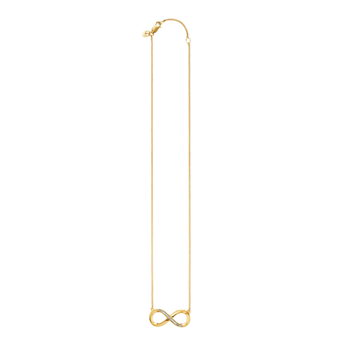 cai Collier Panzerkette 925/- Sterling Silber vergoldet 45,0cm Topas 0,068ct