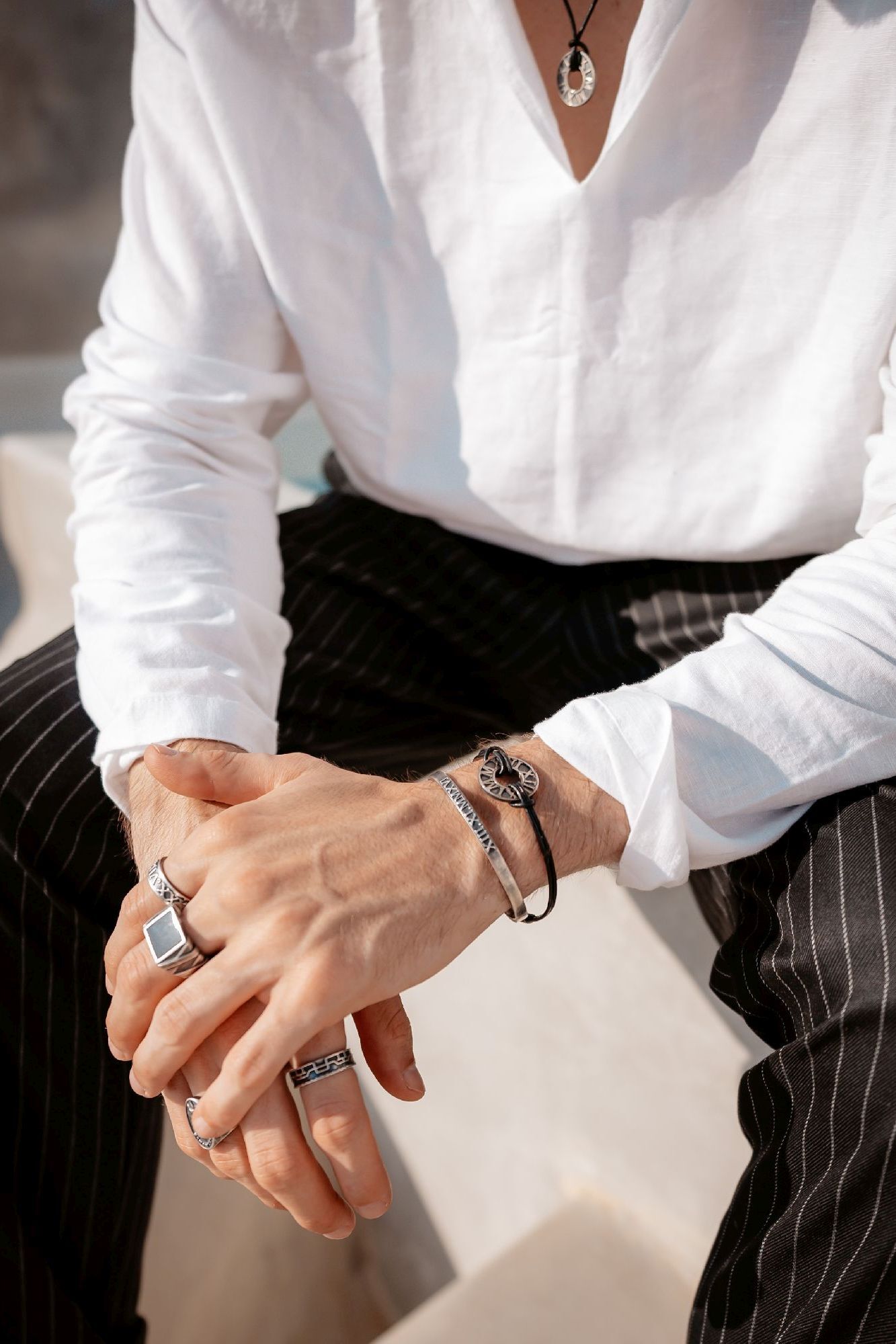 cai Armreif keine / nicht relevant 925/- Sterling Silber oxidiert 65cm