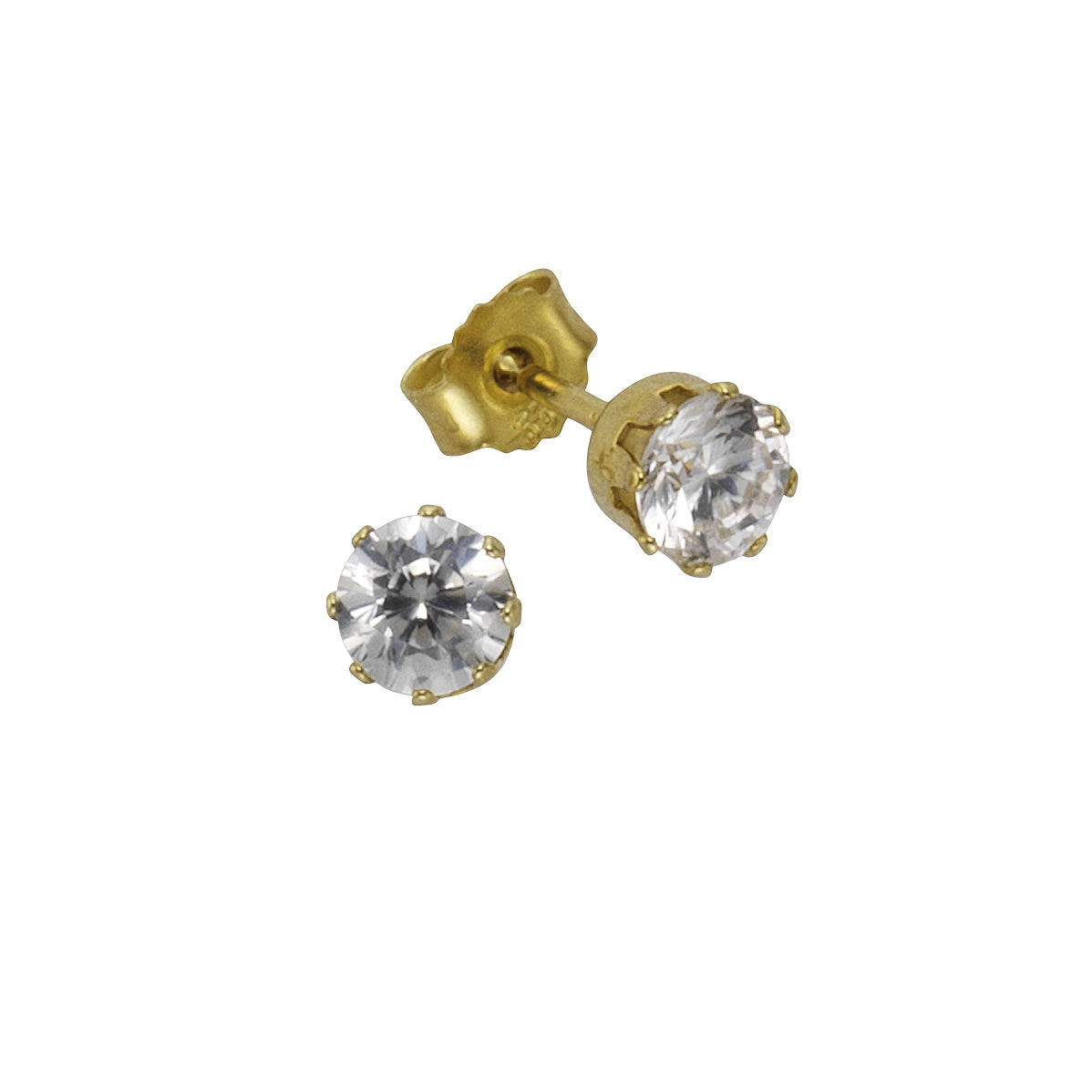 Ohrstecker 333/- Gold 1,5cm Zirkonia