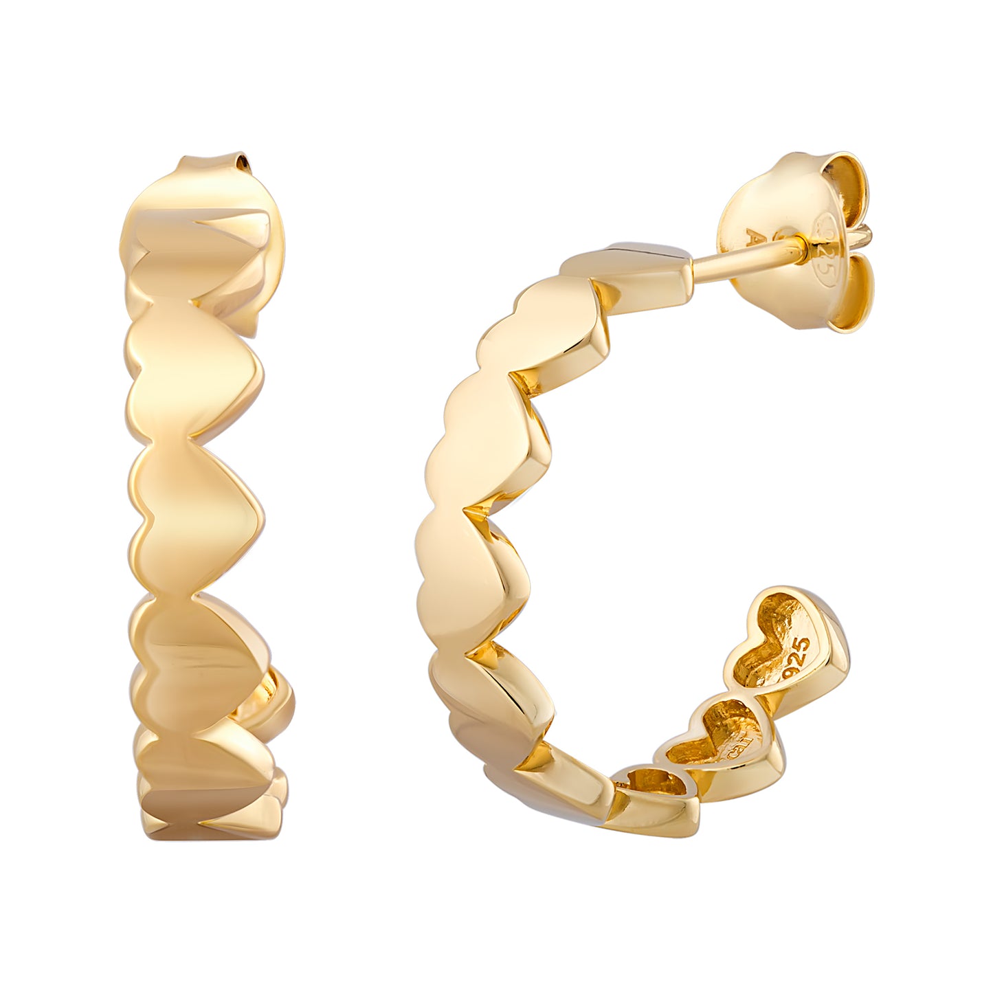 cai Creole 925/- Sterling Silber vergoldet 2,0cm ohne