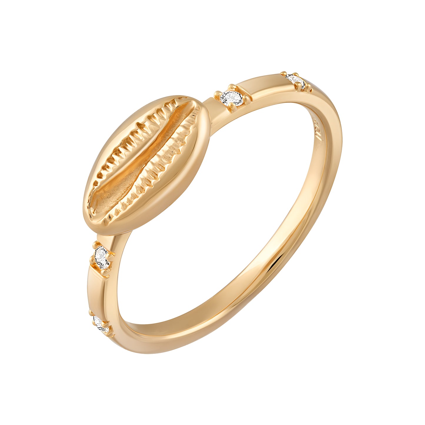 cai Ring 925/- Sterling Silber vergoldet Zirkonia