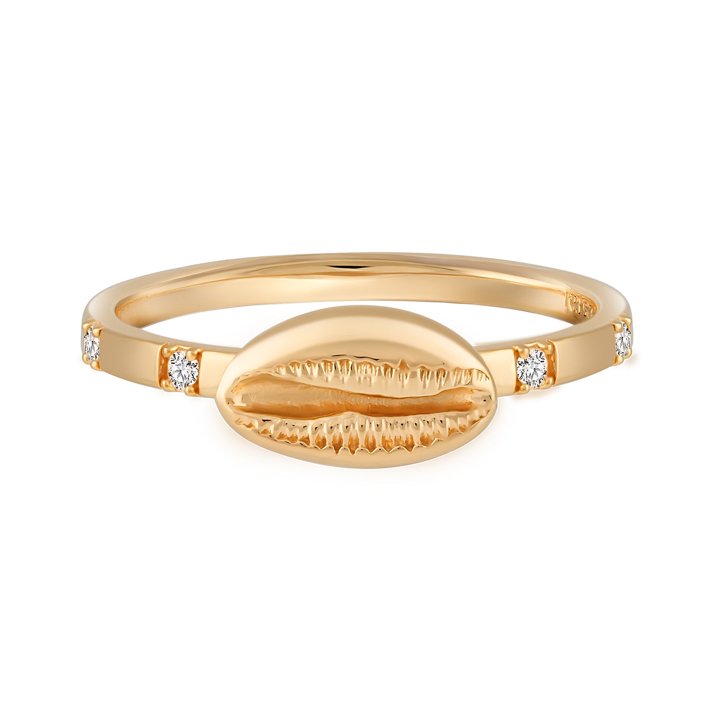 cai Ring 925/- Sterling Silber vergoldet Zirkonia