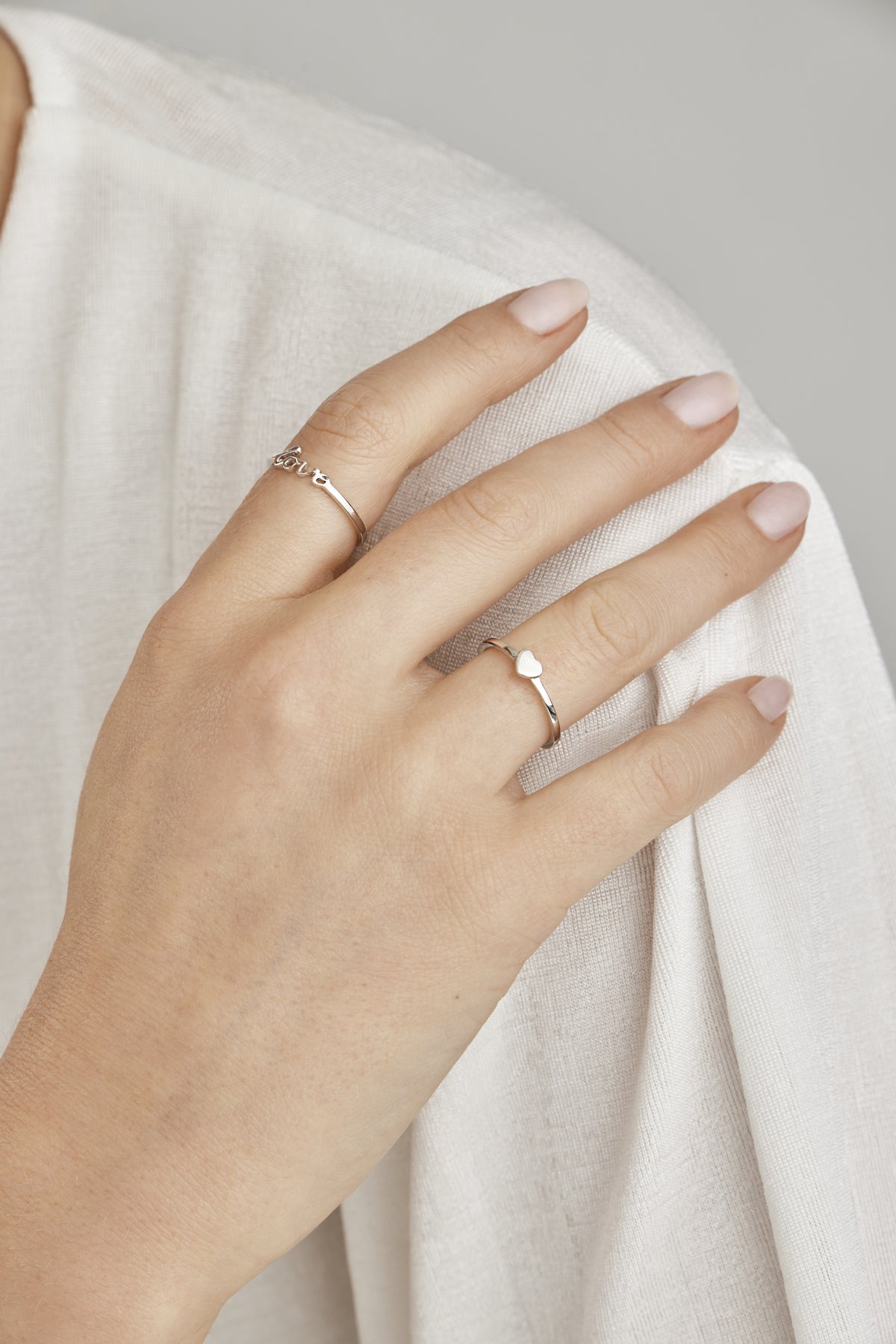 cai love Ring 925/- Sterling Silber rhodiniert ohne Stein